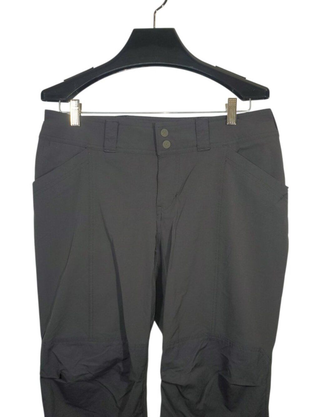 REI Co-op Screeline Hybrid Pants Women's 12P Petite Black Nylon Roll-Up Hiking - Picture 2 of 12